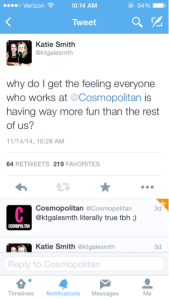 Cosmo Twitter